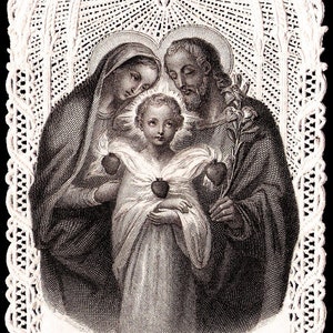 Saint Family V36 Poster Print Art Home Wall Decor Catholic Painting