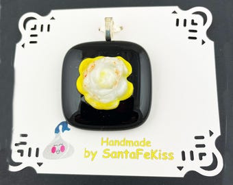 Fused Glass Flower Pendant, a special gift for her