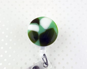 Fused Glass Badge Reel