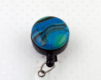 Fused Glass Badge Reel