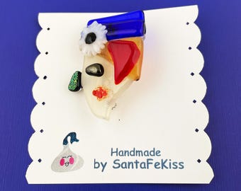Fused Glass Brooch / Pin, a special gift for Mother's Day