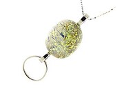 Designer Lanyard,  Dichroic Gold and Cream Fused Glass