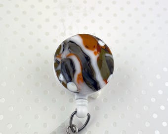 Fused Glass Badge Reel