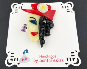 Fused Glass Brooch / Pin, a special gift for Mother's Day
