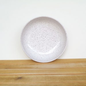 Single Pasta Bowl in Glossy White Glaze, Speckled, Ceramic Dinner Salad Bowl image 3