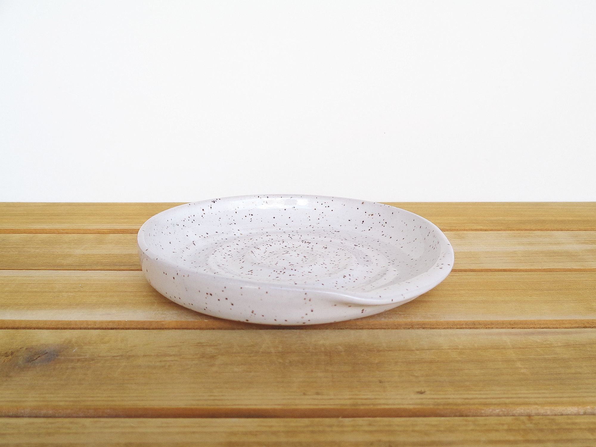 Spoon Rest Stoneware Ceramic in Glossy White Glaze With Etsy