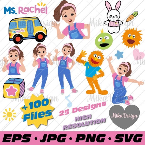 Ms Rachel Cliparts, Ms Rachel SVG, Ms Rachel Tshirt Design, Rachel Sublimation, Ms Rachel Characteres