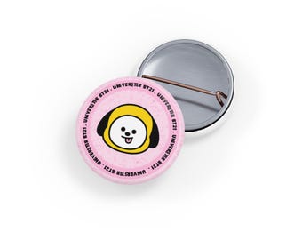 BT21 Face Round Pin | Round Pins