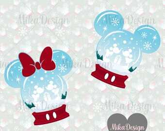 Mouse Snow Ball Christmas SVG, Clipart Christmas eps, ai, png, jpg, svg