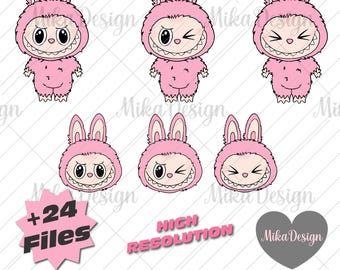 awaii Monsters Cliparts, Labubu SVG, Monster Tshirt Design, Labubuu Sublimation, Monster Characters