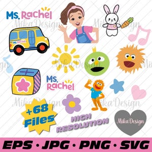 Ms Rachel Cliparts, Theacher SVG, Rachel Tshirt Design, Rachel Sublimation, Ms Rachel Characters