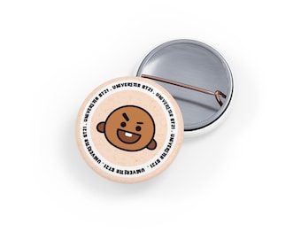 BT21 Face Round Pin | Round Pins