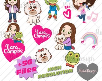 Lara Cliparts, Lara Campos SVG, Teen singer Design, Lara Campos Sublimation, Rhenne Characters