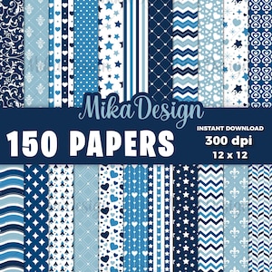 Blue Digital Paper, Scrapbook Blue, Blue Background