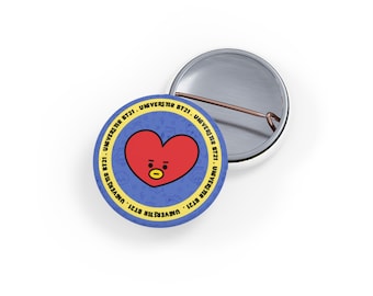 BT21 Face Round Pin | Round Pins