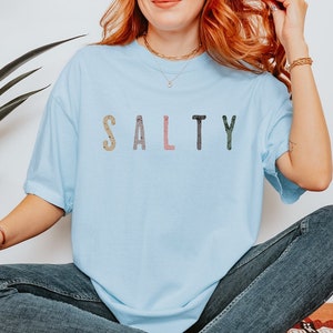Camiseta Salty Comfort Colors: playera playera de moda para el verano