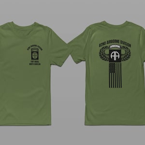 Personalized 82nd airborne,comfy,fort bragg,graphic,marines,military,premium,retro,soft,tshirt,usa,usmc,veteran