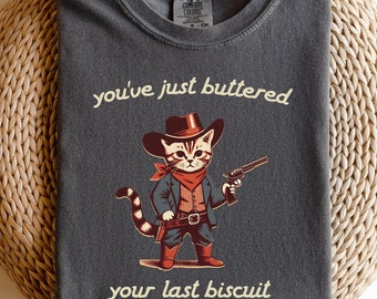 Camiseta divertida de gato vaquero: camiseta vintage de compañero Meowdy