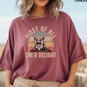 Retro Possum Shirt: Comfort Colors Unisex Tee - Plus Size