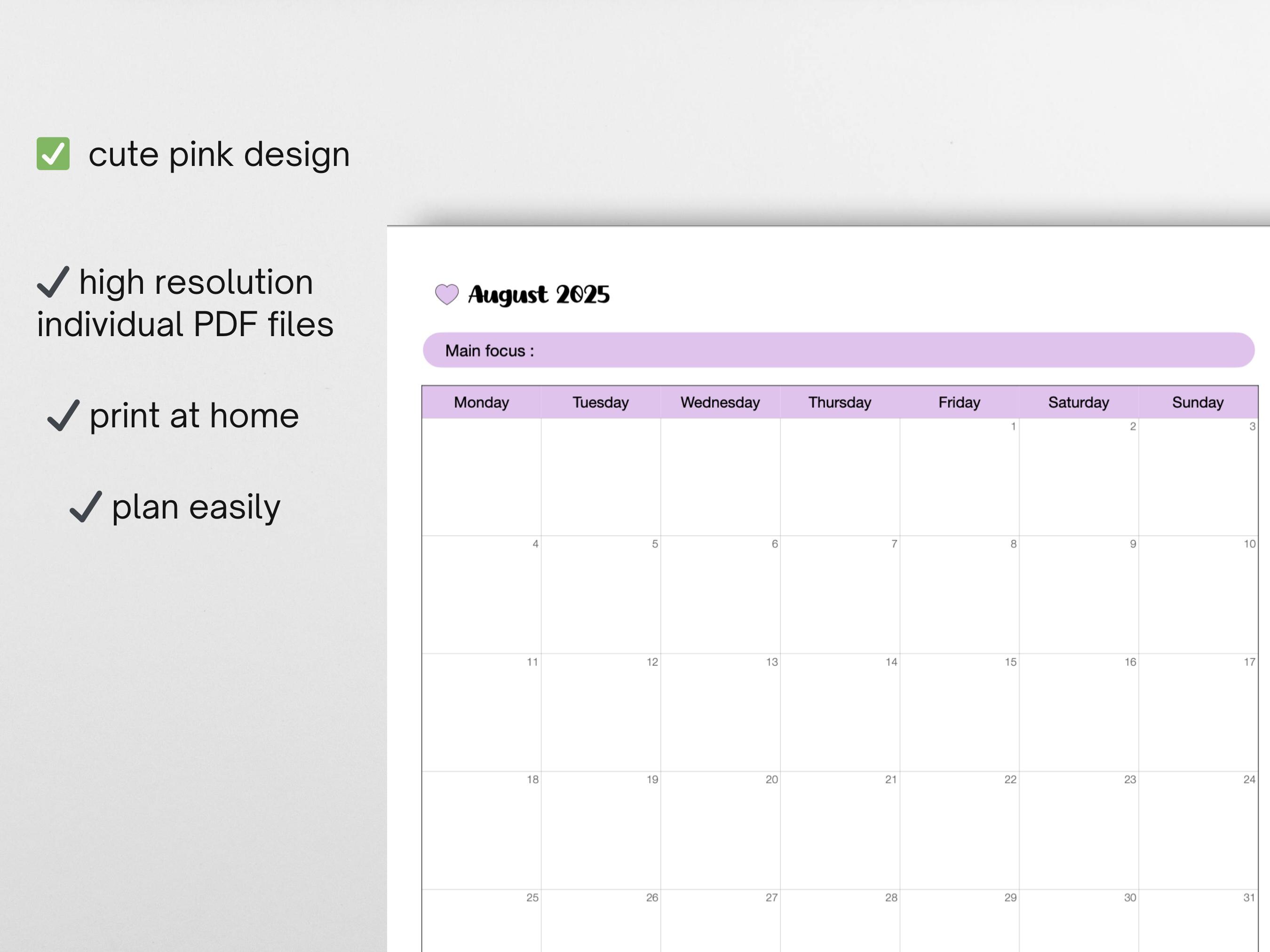 Printable Mid Year Calendar 2024 2025 Aesthetic Printable Monthly