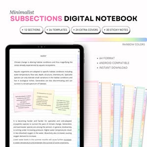 Samsung Notes Digital Notebook: Rainbow Sticky Notes & Covers (PDF Download)