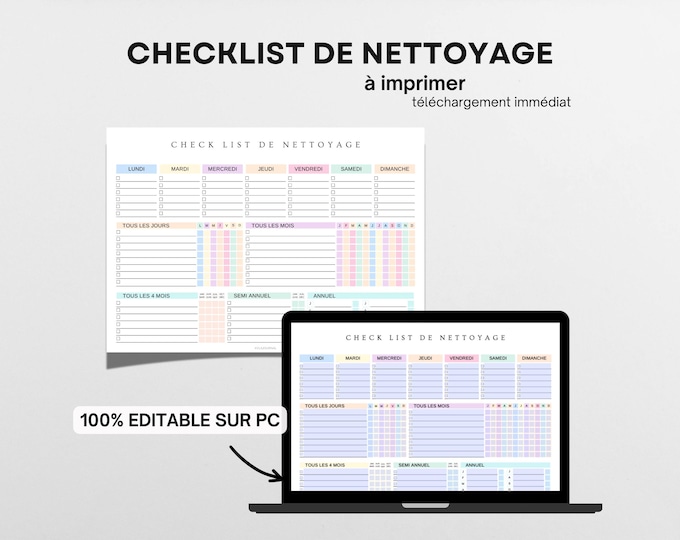Check List De Nettoyage En Français / Checklist De Menage à Imprimer En