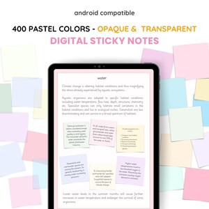Pack Digital Sticky Notes, individual png, arc en ciel pastel nude post it, stickers pour digital planner et notebook, samsung notes