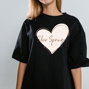 Concert Vibes Unisex Softstyle T-Shirt with Silver Springs Heart Design - Casual Wear, Stevie Nicks, Summer Vibes, Heartfelt Apparel