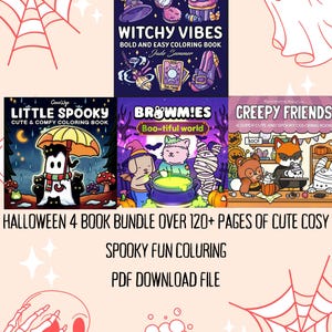 CUTE SPOOKY COLORING Bundle, Spooky Cutie Coloring Pages Over 120+ Pages Of Spooky Cute Coloring. Coco Wyo, Little Spooky. Browmies.