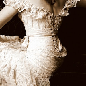 Romantic Victorian Lace Wedding Dress With Corset - Bohemian Victorian ...