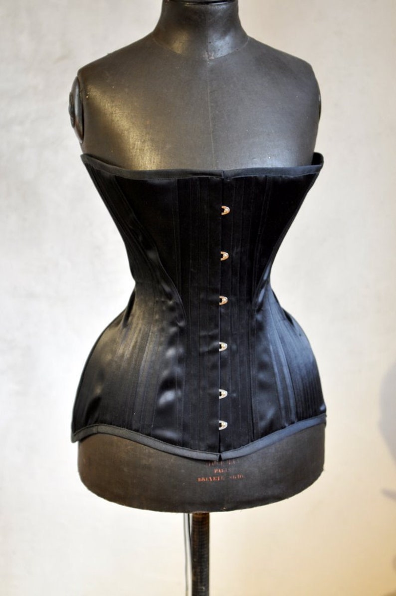 Black Edwardian Corset - Etsy