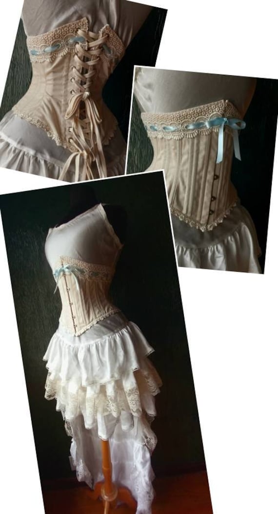 Sophia Handmade Antique Inspired Bohemian High Low Silk Ruffled Wedding  Dress With Steel Boned Underbust Corset Custom Made Just for You -   Ireland