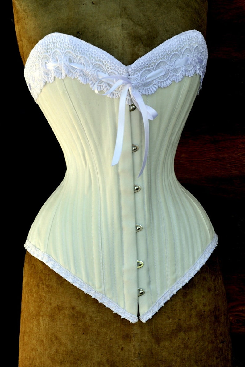 Victorian Hourglass Corset Steel Boned Bridal Lingerie | Etsy