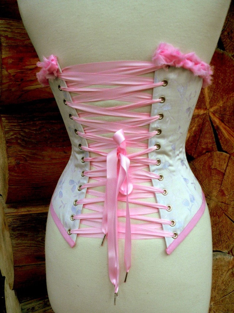 Replacement Double Satin Ribbon Laces for Your Corset Available in All Colors Completed with Silver Toned Hand Pressed Aglets image 3