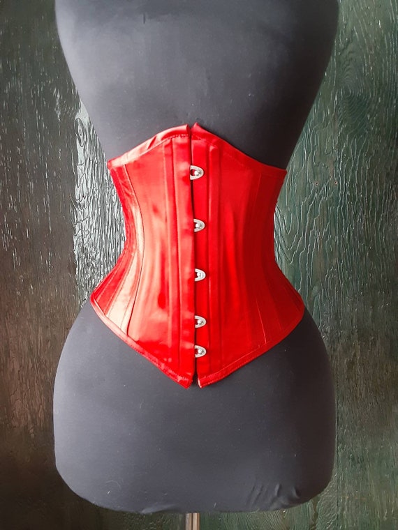 Classic Fire Engine Red Handmade Steel Boned Summer Underbust