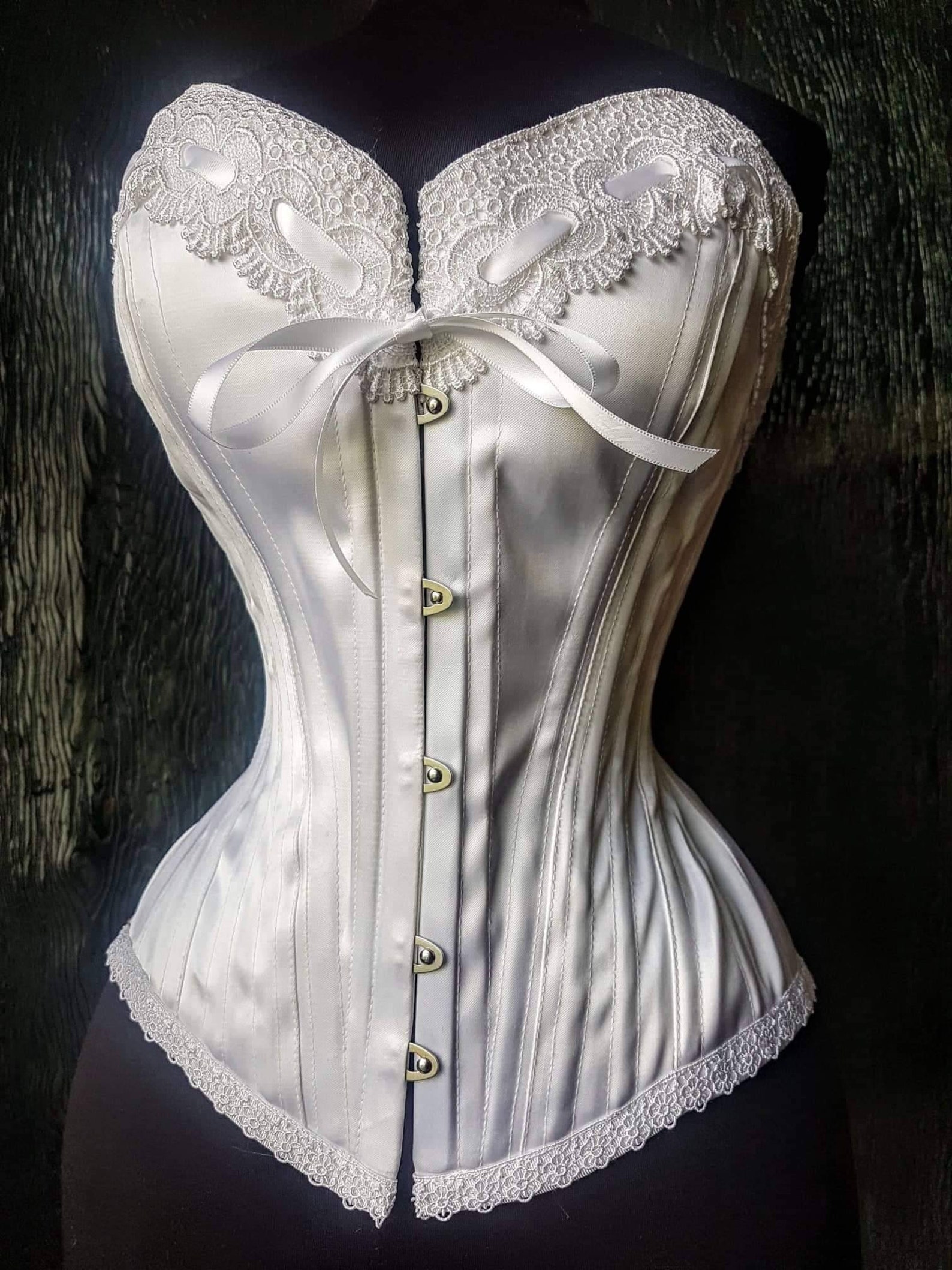 Corset-Style Mini Denim Dress main image 0