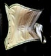 Perfect Steel Boned Ivory Satin Coutil  Overbust Wedding Corset with Lovely Vintage Trim Custom Made Just for You 