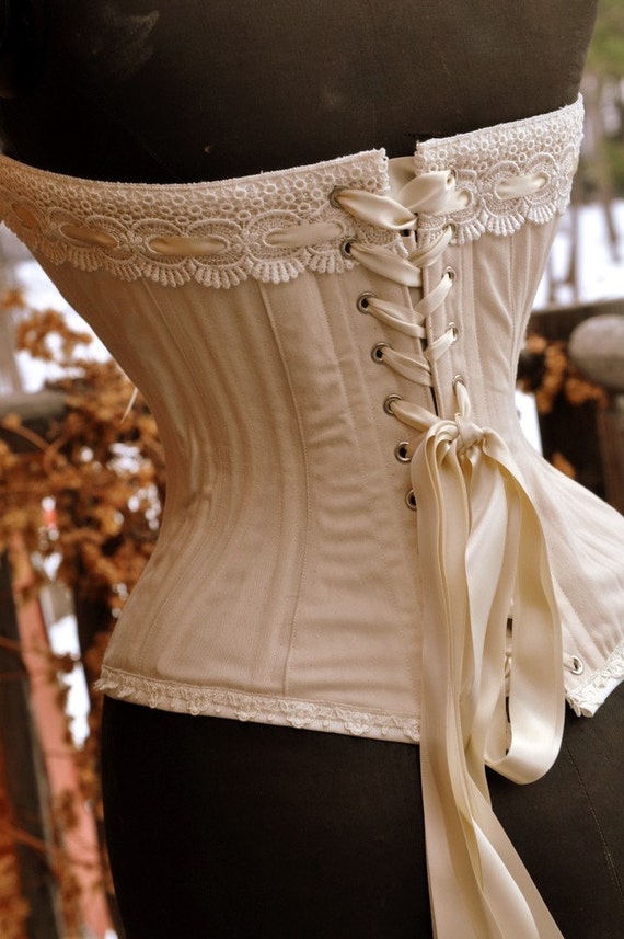Rustic Wedding Hand Crafted Steel Boned Overbust Corset Perfect