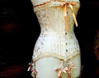 Romantic Ivory Corset- Edwardian cut