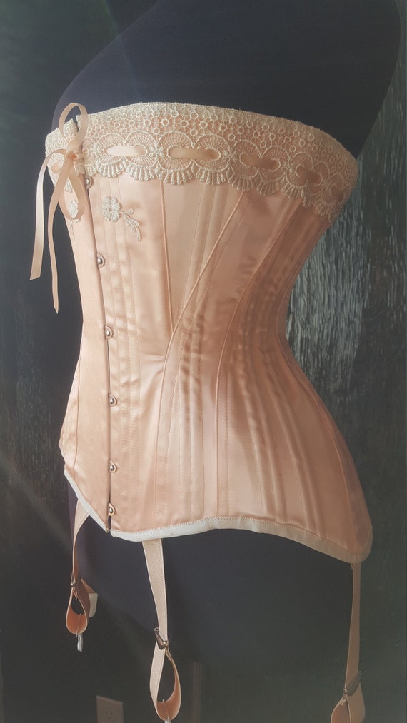 Edwardian Long Line Waist Reducing Corset-Custom Made, Bespoke Corset