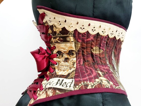 Skull and Roses Limited Edition Steel Boned Custom Underbust - Etsy