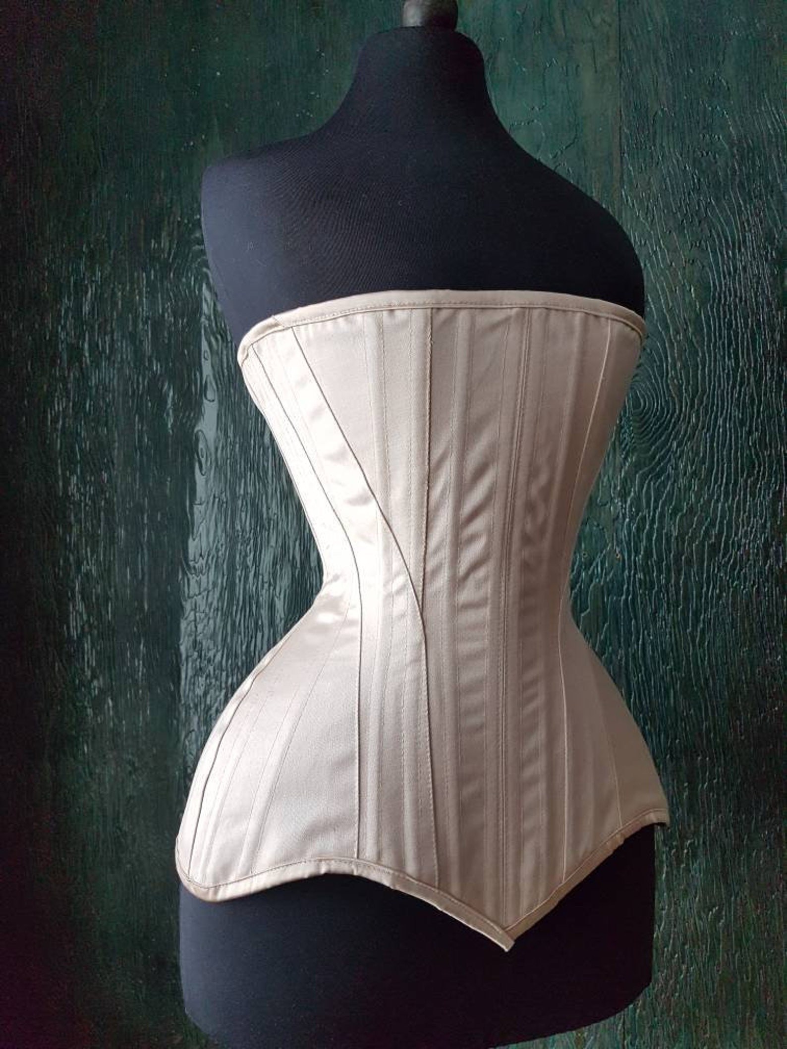 Glowing Edwardian S bend handmade custom Corset in Natural | Etsy