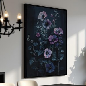 Floral Framed Canvas Print - Large Wall Art, Flower Canvas Art, Botanical Print, Modern Art for Room Decor, Unique Gift, Ready to Hang