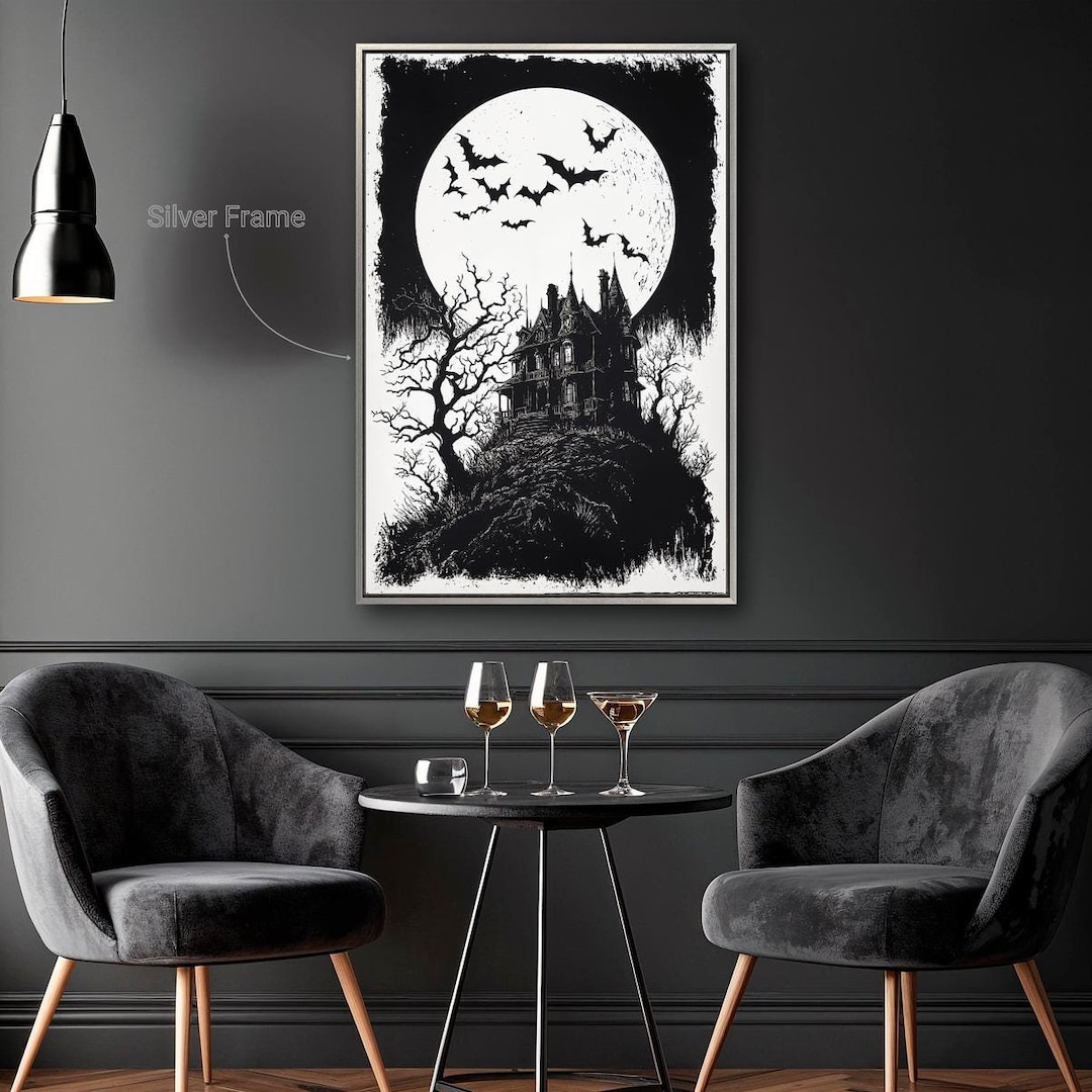 Canvas Print of The Haunted Manor (Blacklight Options Available) main image 1