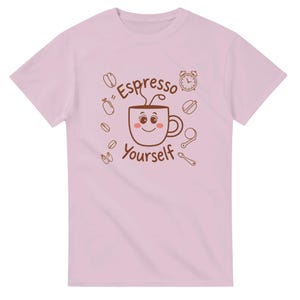 T-shirt Expresso Yourself : t-shirt graphique amusant avec une tasse de café