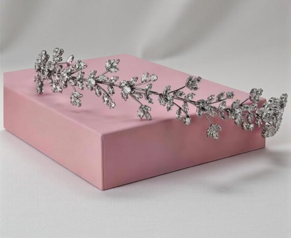 Swarovski Crystal Flower Headband: Bridal Hair Vine