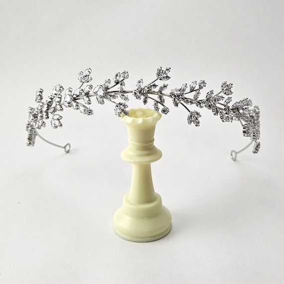 Silver Swarovski Crystal Bridal Headband: Elegant Head Band Hair Vine