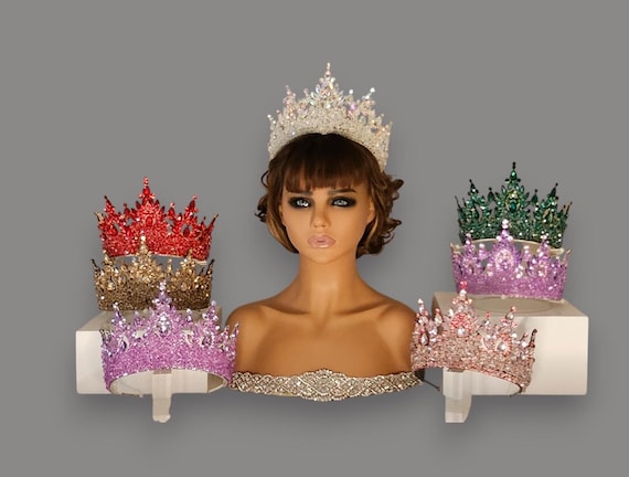 Big Tall Tiara Crystal Quinceanera Crown, Large Bridal Tiara
