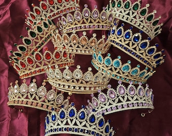 Crystal Bridal Tiara Crown: Wedding, Quinceañera, Sweet 16, Communion Headpiece