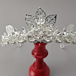 Silver Swarovski Crystal Quinceanera Tiara: Bridal Wedding Crown